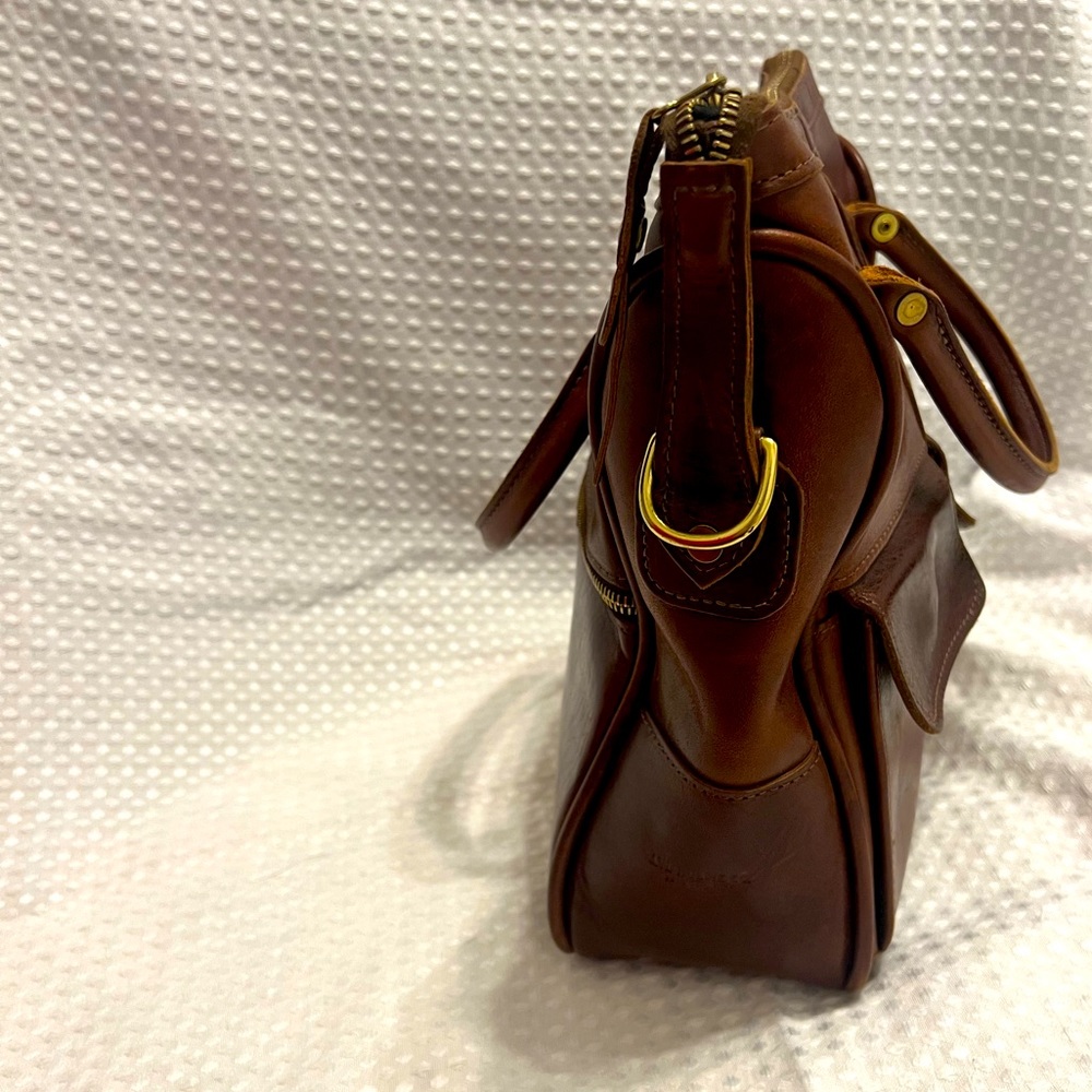 JW Hulme Excursion Handbag Purse Crossbody Bag Made in USA Leather - Picture 11 of 11